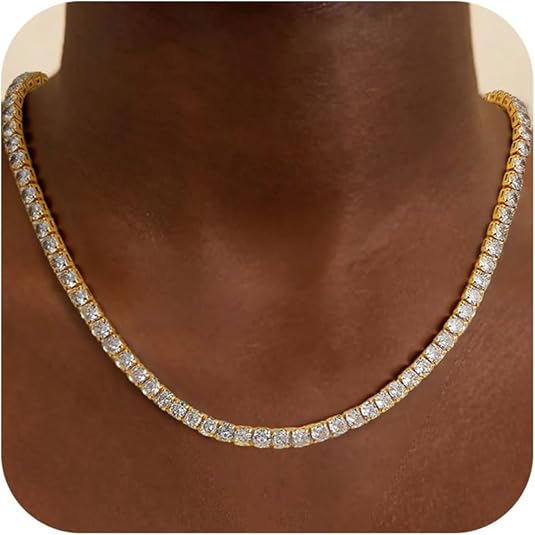 Tennisketting | goudkleurig