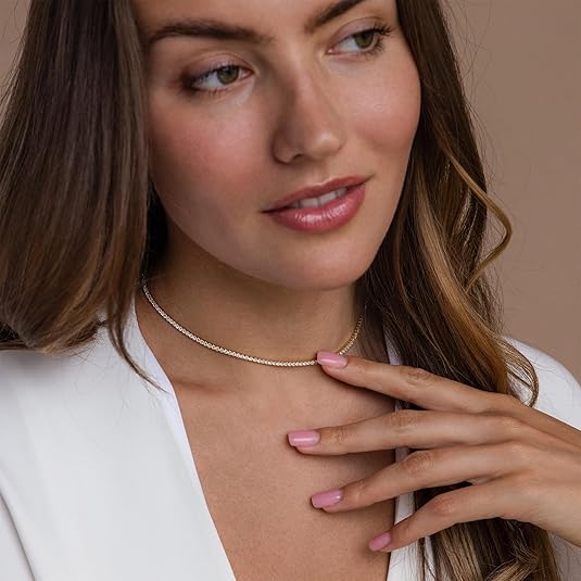 Tennisketting | goudkleurig