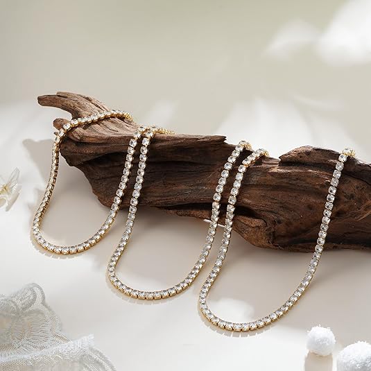 Tennisketting | goudkleurig