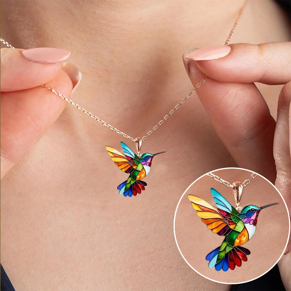 Kleurrijke kolibrie-ketting