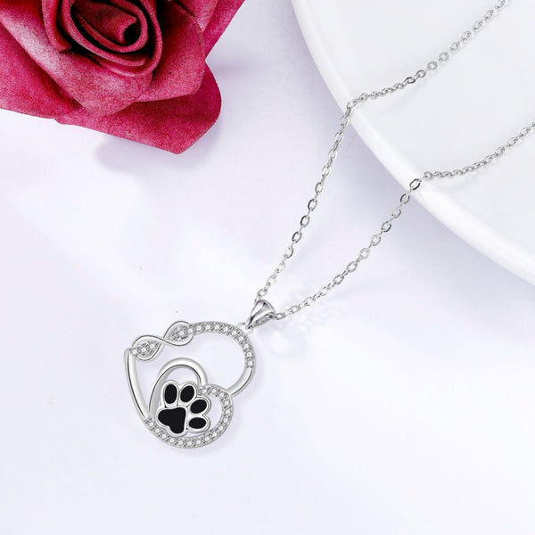 Infinite Double Love ketting met pootjeshanger