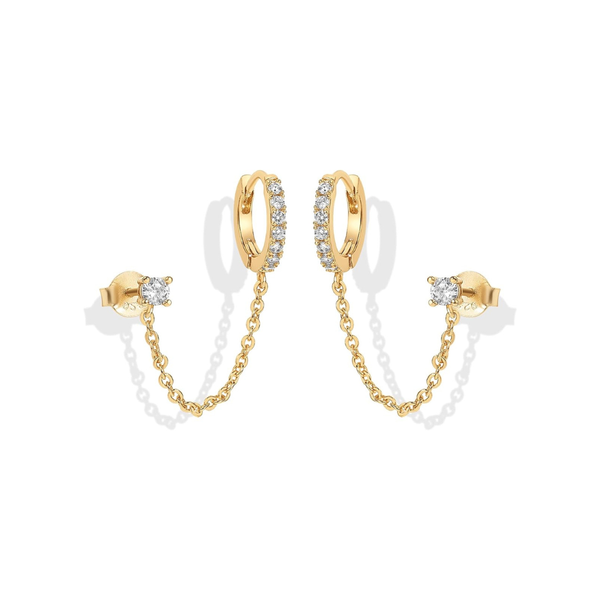 Adella ketting oorbellen | goudkleurig