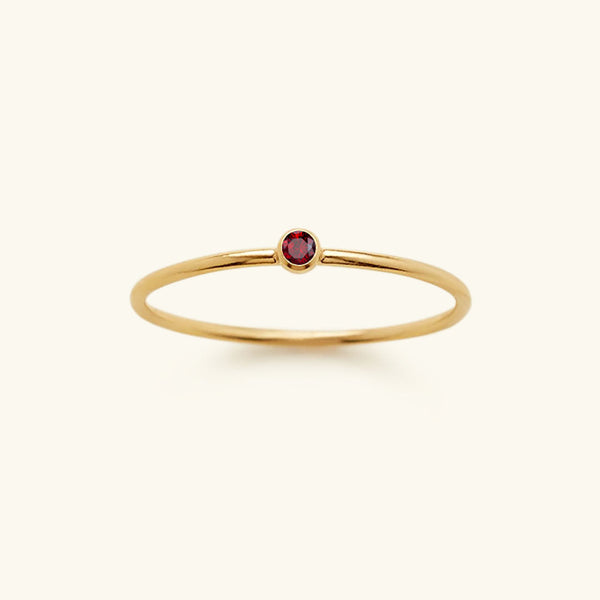 Amelia stapelring met geboortesteen