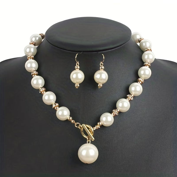 Grove parel statement-kettingset