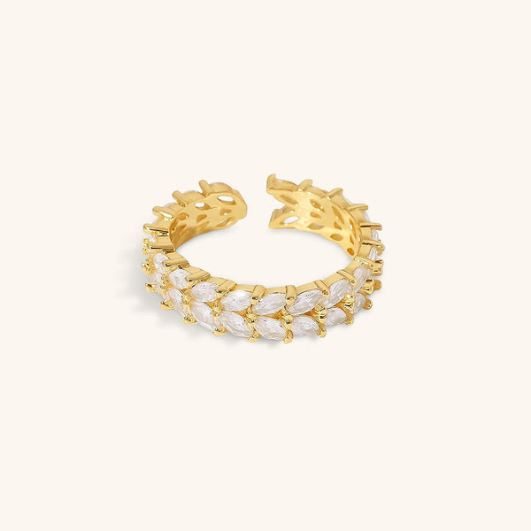 Clarisse goudkleurige ring met patroon