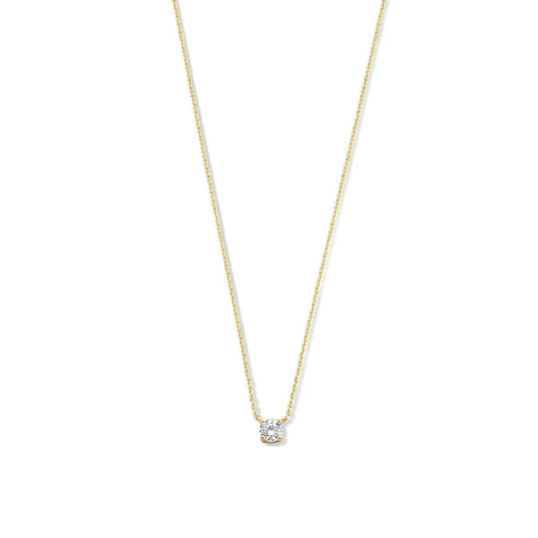 Cléa moissanite ketting | goudkleurig