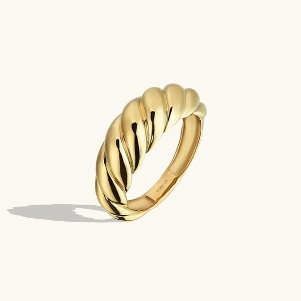 Croissant ring | goudkleurig