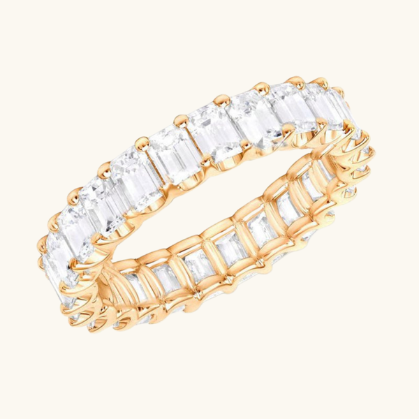Cubic ring goudkleurig