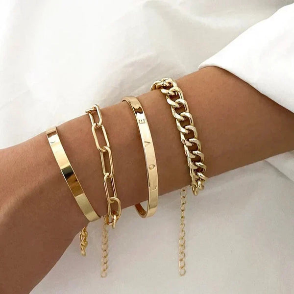 Elan Mercer armbandenset | goudkleurig