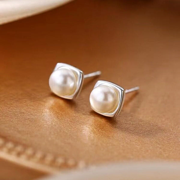 Elegante oorbellen met zoetwaterparel