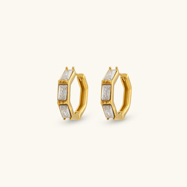 Elira oorbellen in diamantlook