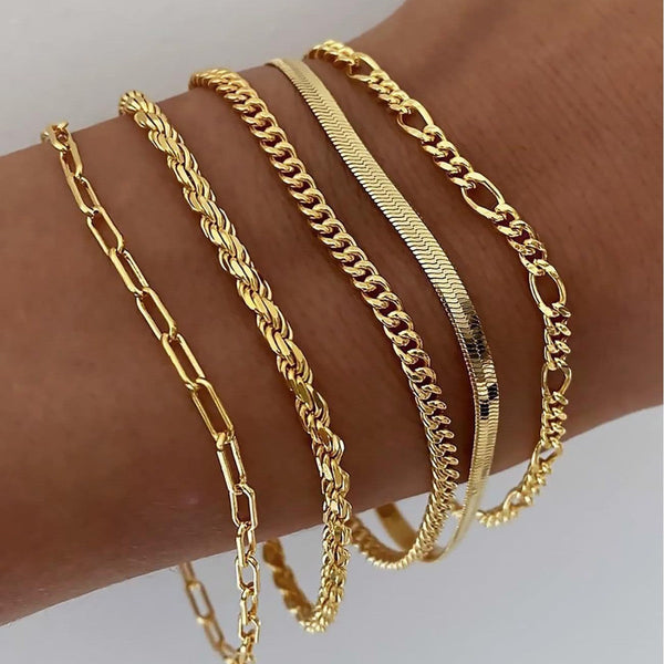 Ellis Renner armbandenset | goudkleurig