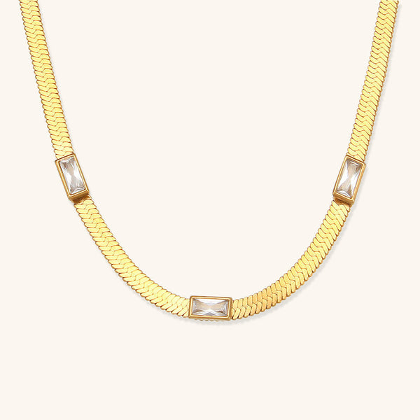 Eve goudkleurige visgraatketting
