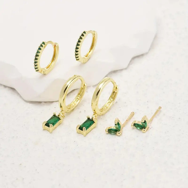 Fiorenza Viridelle oorbellenset | goudkleurig