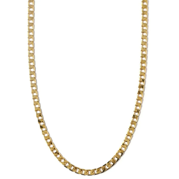 Gourmetketting met platte schakels | goudkleurig