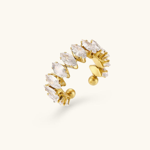 Genevieve ring met diamantlook steentjes