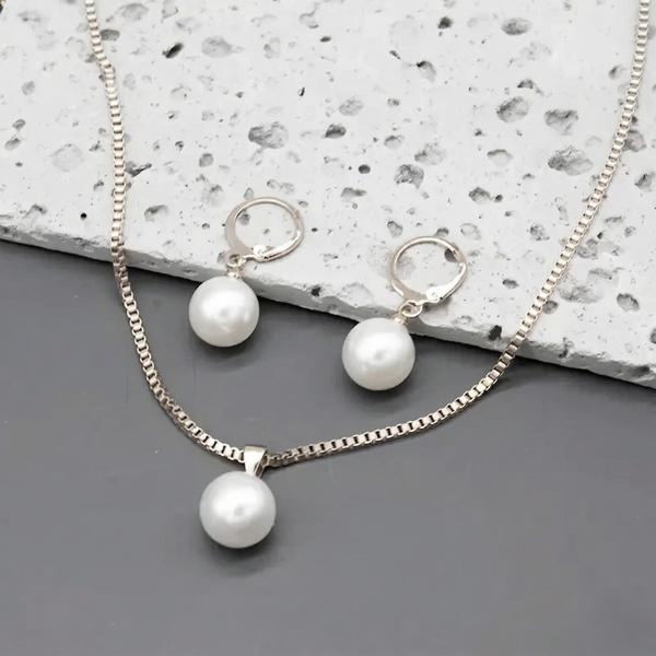 Golden Grace parelset | witgoudkleurig