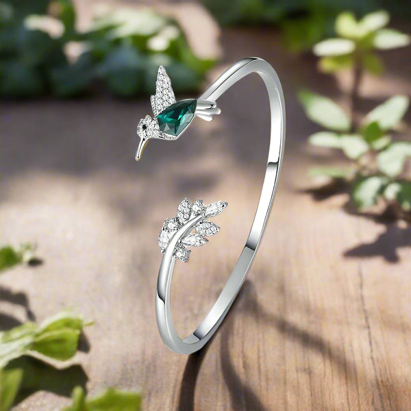 Verstelbare kolibriering met strass