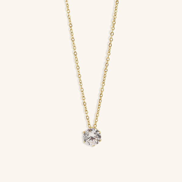 Kyla goudkleurige solitairketting