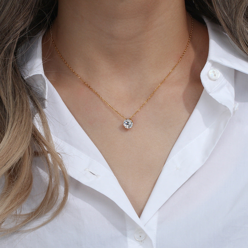 Kyla goudkleurige solitairketting