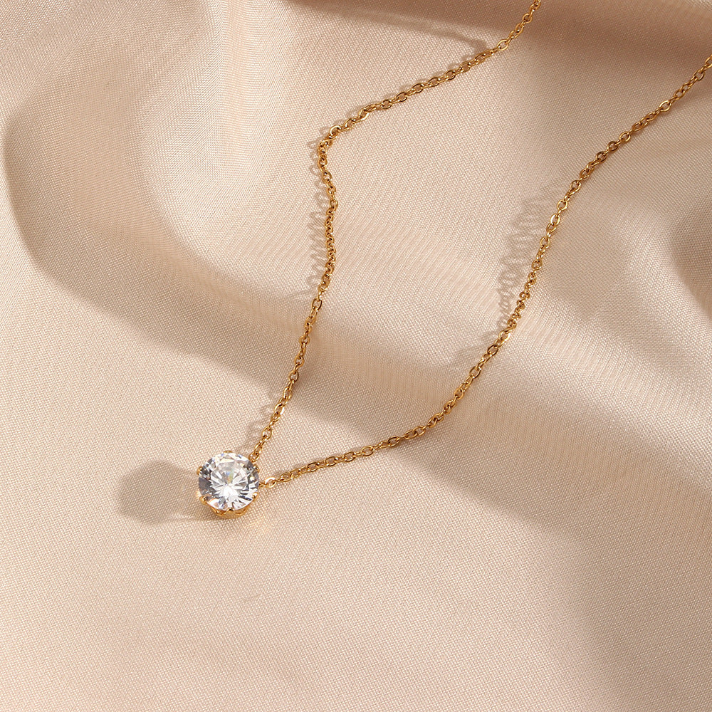 Kyla goudkleurige solitairketting