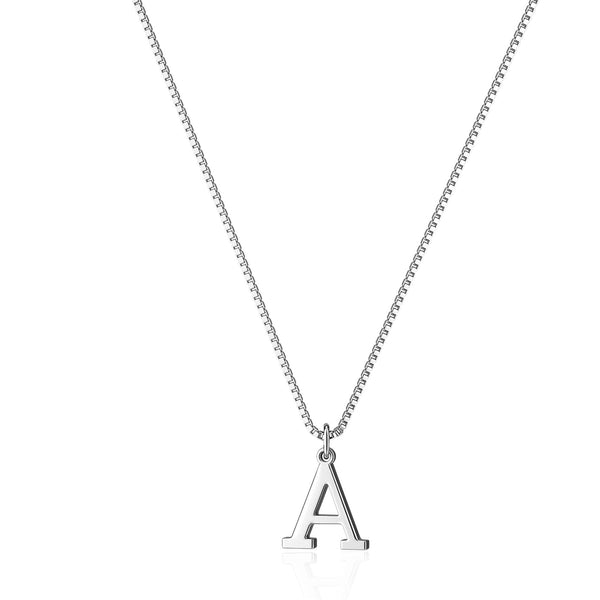 Love letter initiaalketting | witgoudkleurig
