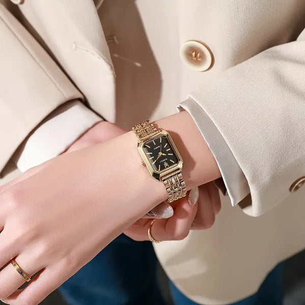 Regalia horloge met schakelband | goudkleurig