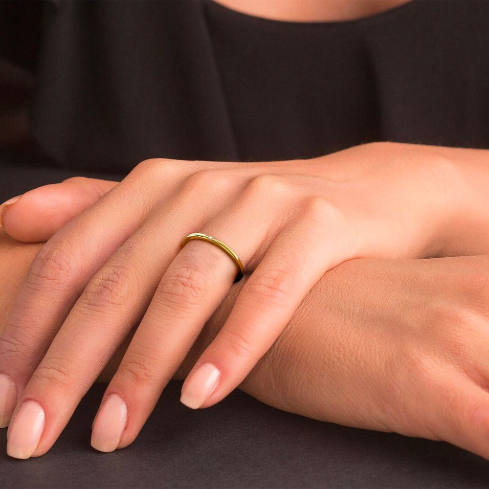 Sage goudkleurige ring