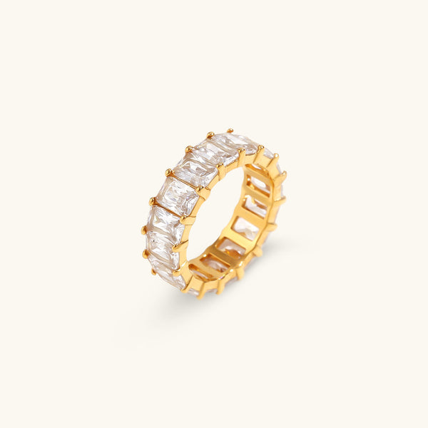 Sanna ring met diamantlook steentjes