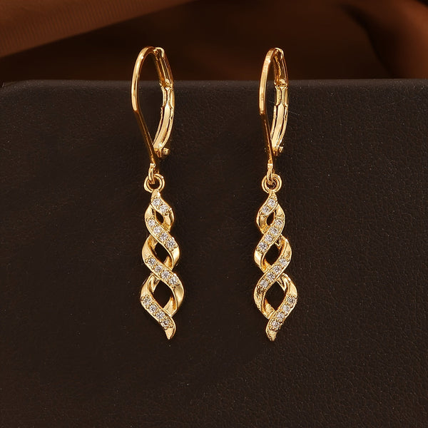 Shimmer Twist Ava oorbellen | goudkleurig