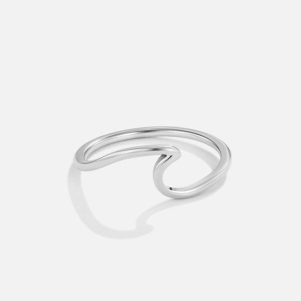 Zilverkleurige minimalistische open ring