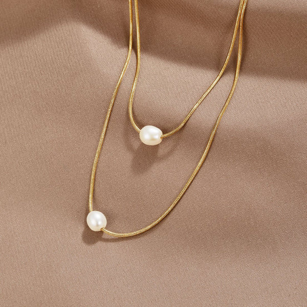 Verfijnde gelaagde parelketting