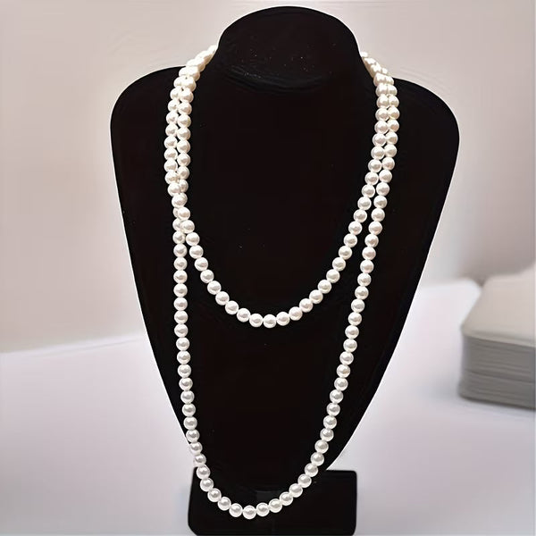 Tijdloze dubbele parelketting