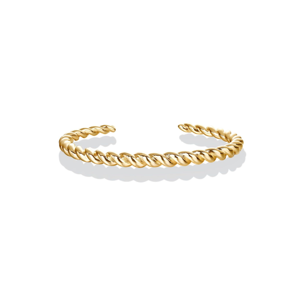 Gedraaide armband | goudkleurig