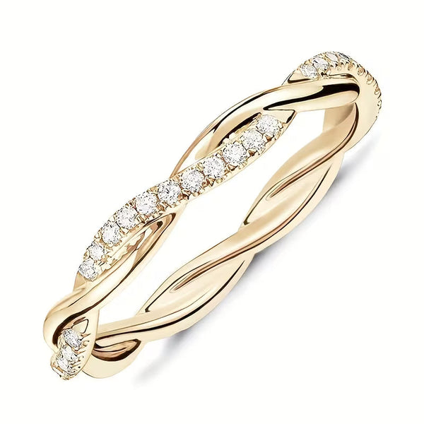 Ring met twee stijlen | goudkleurig