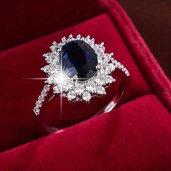 Vionne Saphirae ring | witgoudkleurig