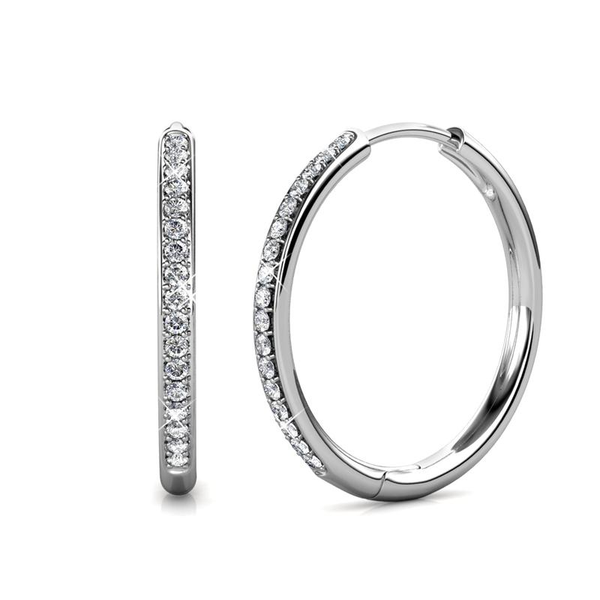 Sorel pavé oorbellen | witgoudkleurig