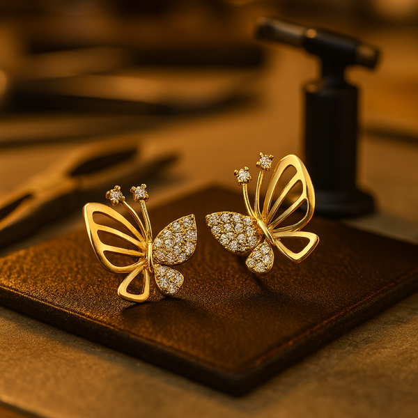 Elegante zirkoon vlinder oorknopjes