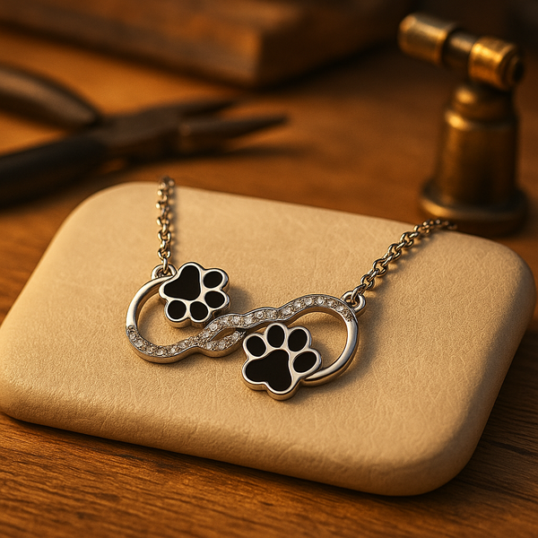Ketting met oneindigheidshanger en zirkonia