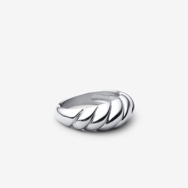 Croissant ring | witgoudkleurig