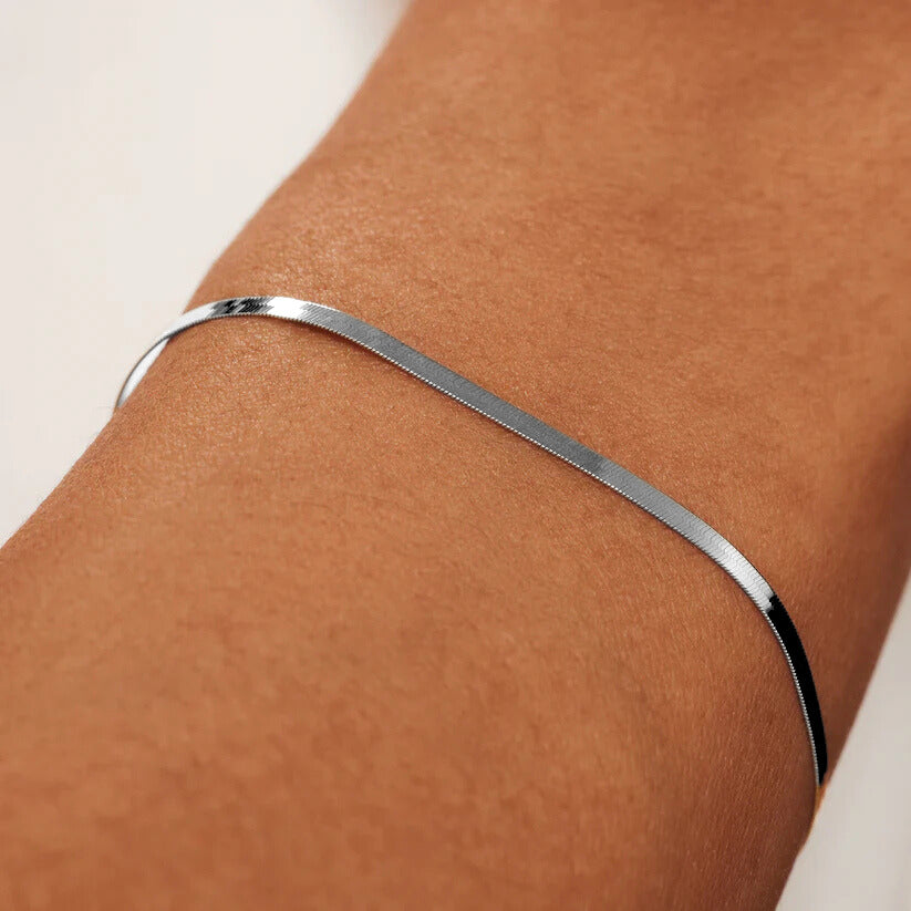 Soleil Serpent armband | witgoudkleurig