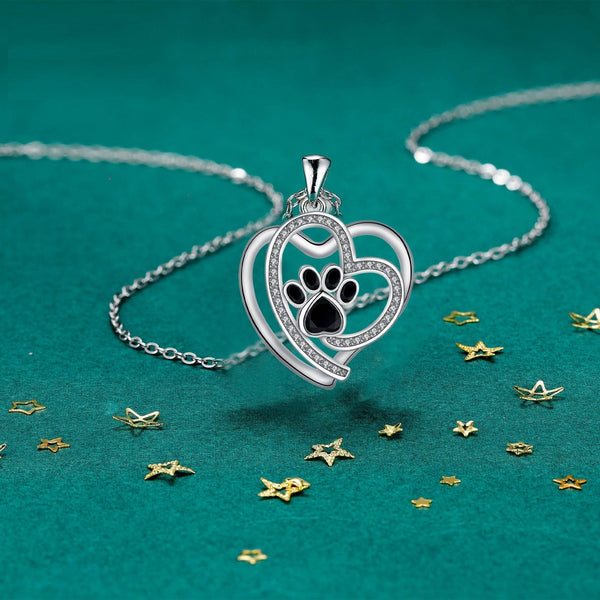 Schattige sleutelbeenketting met pootje