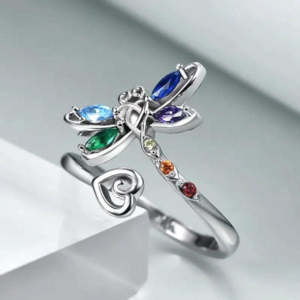 Vintage libelle ring – verstelbaar