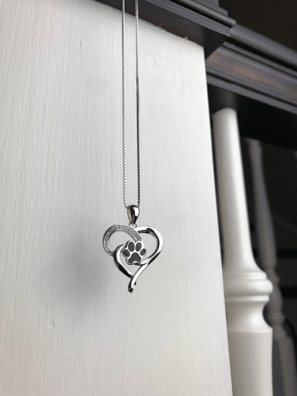 Roestvrij stalen infinity-ketting met hartje & pootje