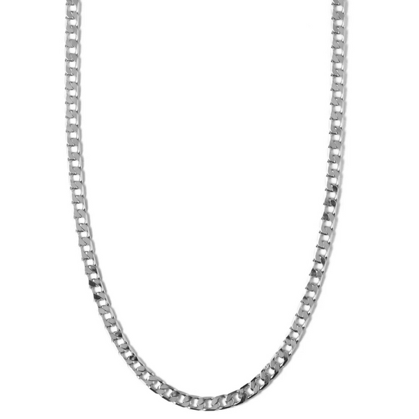 Platte gourmet schakelketting | witgoudkleurig